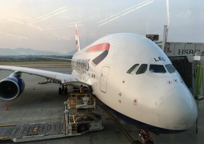 A380 von British Airways gesehen 2018 in Vancouver
