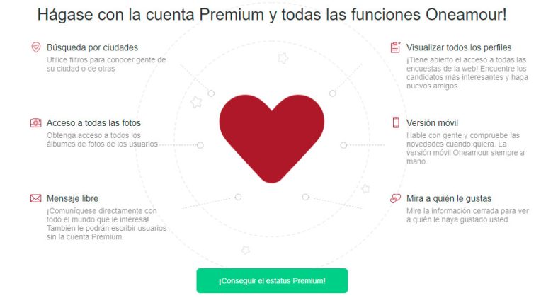 OneAmour Ventajas Premium