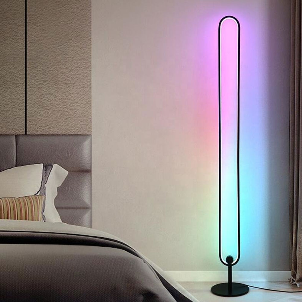 LED Vloerlamp, RGB kleuren, dimbaar met afstandsbediening – melili.nl