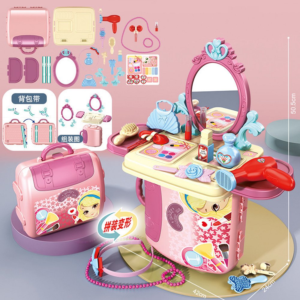 Leuke Speelgoed Make up set simulatie in koffer met draagriem
