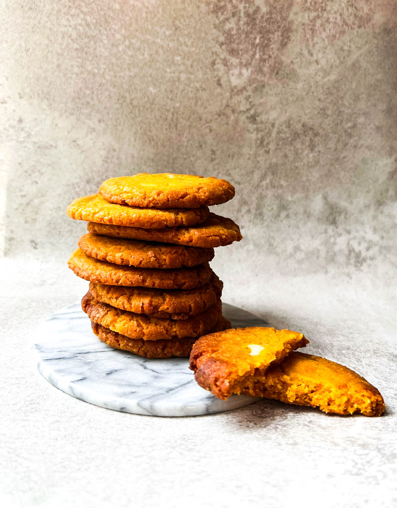 Græskarcookies med hvid chokolade