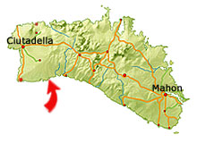 Cala Turqueta map