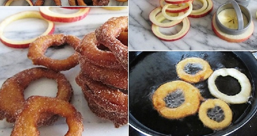 Un dessert succulent et facile à faire: des rondelles de pommes à la cannelle!