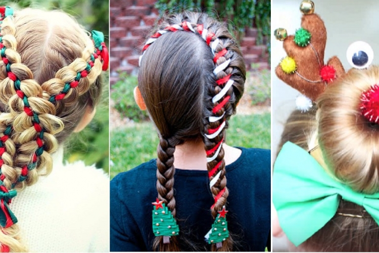 14 coiffures de Noël pour jeunes filles, avec tutoriels pour vous aider!