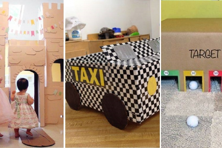 15 nouvelles idées de jouets pour enfants, à bricoler avec des boites de carton!