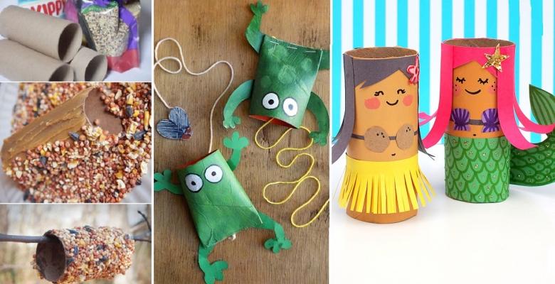 18 Magnifiques projets à faire avec les enfants, à partir de rouleaux de carton!