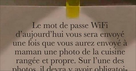 Cette maman a compris comment utiliser à son avantage le WiFi pour que ses enfants participent aux tâches ménagères!