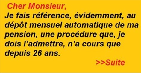 Courrier d’une vieille dame à sa banque