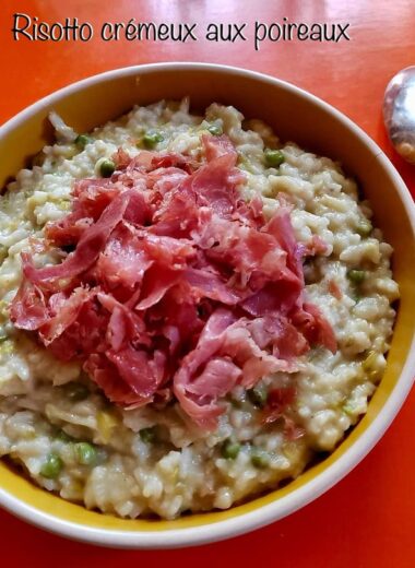 Risotto crémeux aux poireaux