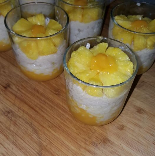 Riz au lait coco mangue et Ananas