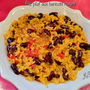 Riz pilaf aux haricots rouges