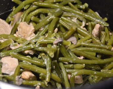 Escalopes poulet haricots paprika