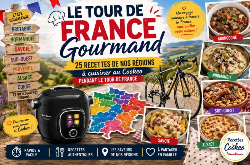 Le Tour de France Gourmand : 25 recettes de nos régions à cuisiner au Cookeo pendant le Tour de France