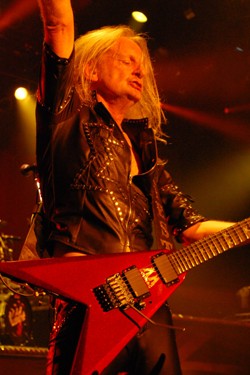 Playing to the Roar of the Murat Theater Crowd ... K.K. Downing