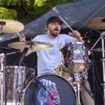 Drummer of Bad Situation performing live.