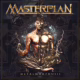 Album cover for Masterplan's 'Metalmorphosis' (2026). The band logo is printed in gold and large bold font on the top middle. The album name is printed in smaller font on the bottom middle. There is a gold man meditating in the middle. He is half human and half humanoid. There's a lovely geometric pattern in the background colored in black, gray, and gold.