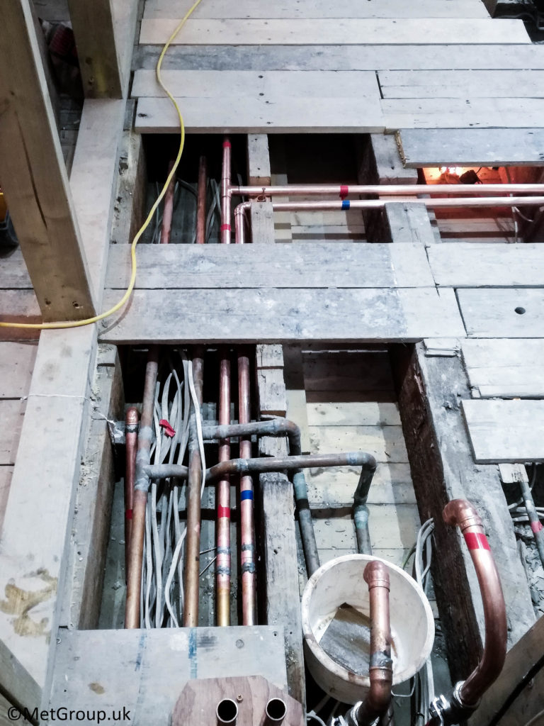 Underfloor plumbing