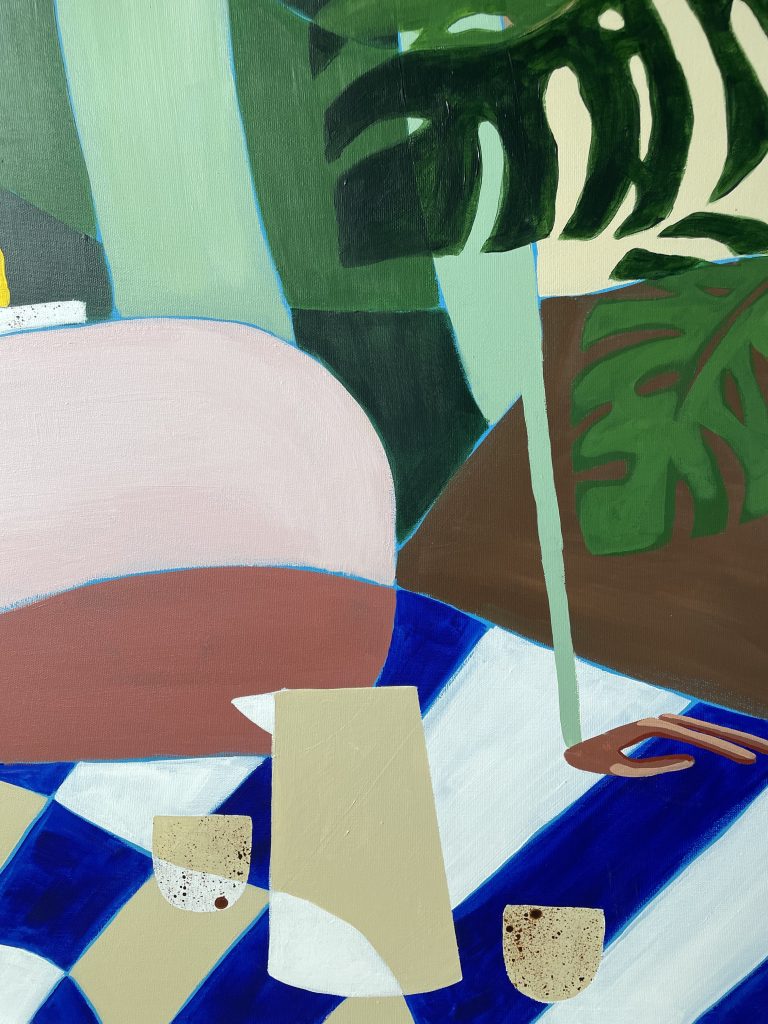 Maleri detaljer - kaffesæt