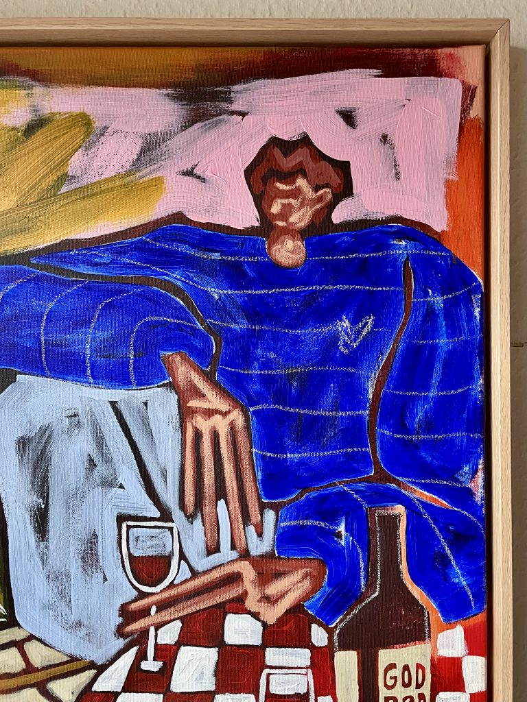 Detaljer siddende menneske
