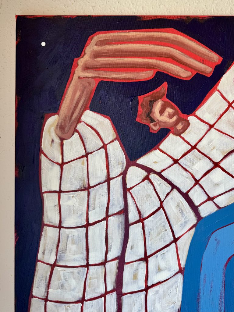 Detaljer på maleriet "Pladsmangel"