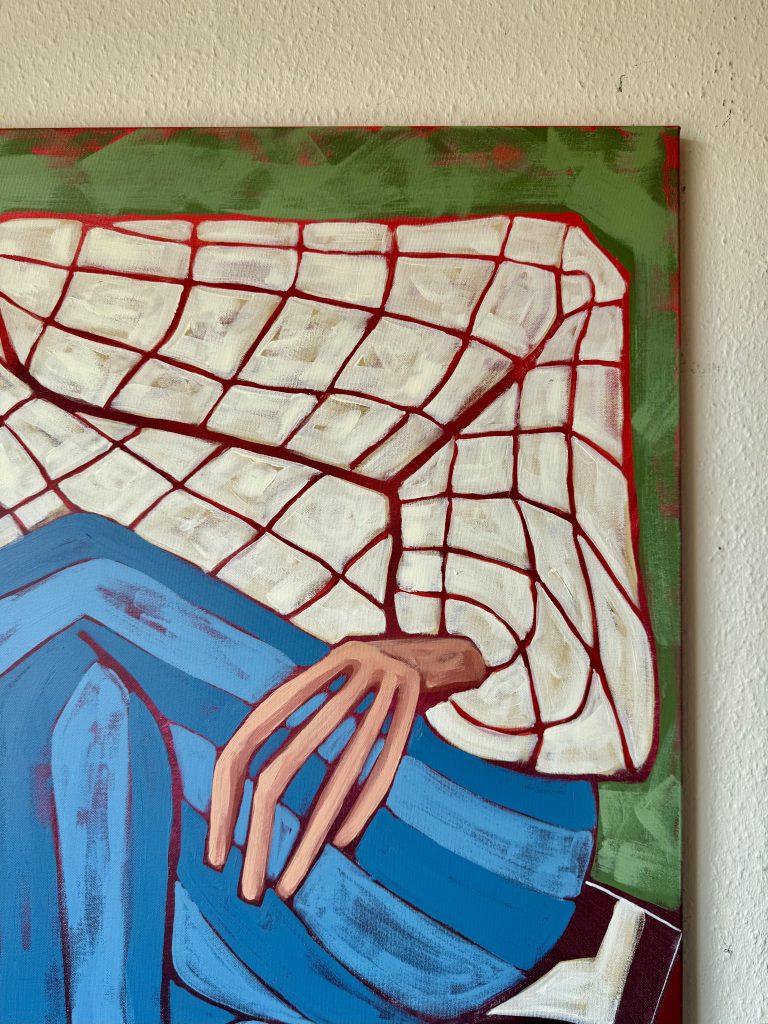 Detaljer på maleriet "Pladsmangel"