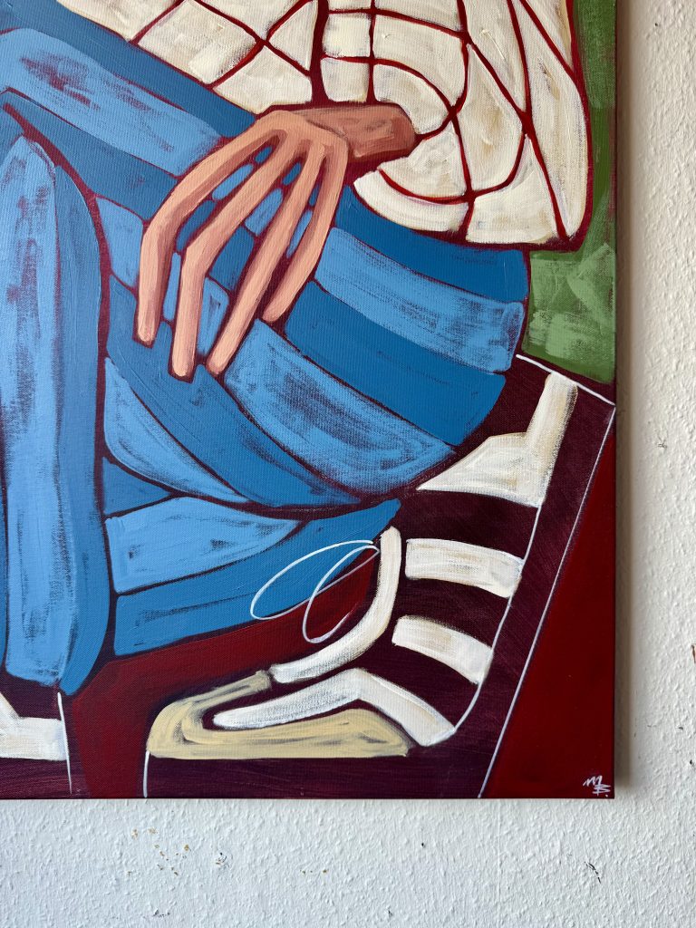 Detaljer på maleriet "Pladsmangel"