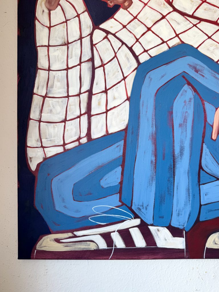 Detaljer på maleriet "Pladsmangel"
