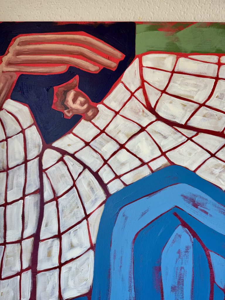 Detaljer på maleriet "Pladsmangel"