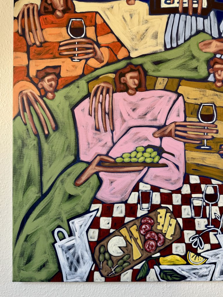 Detaljer på maleri