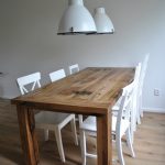 tafel eiken treinwagondelen