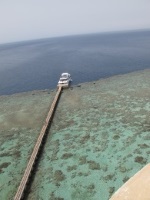 view vanaf de vuurtoren Sanganeb Island vuurtoren