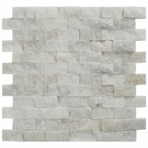 Vit Sprängt Sten Mosaik