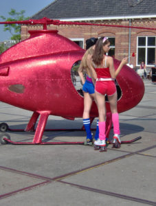 Helicopter with helicopter girls 