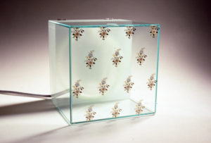 light glass box with decoration