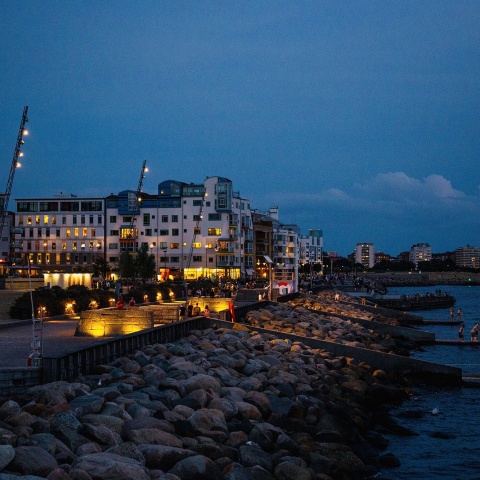 Summer night in the west harbor