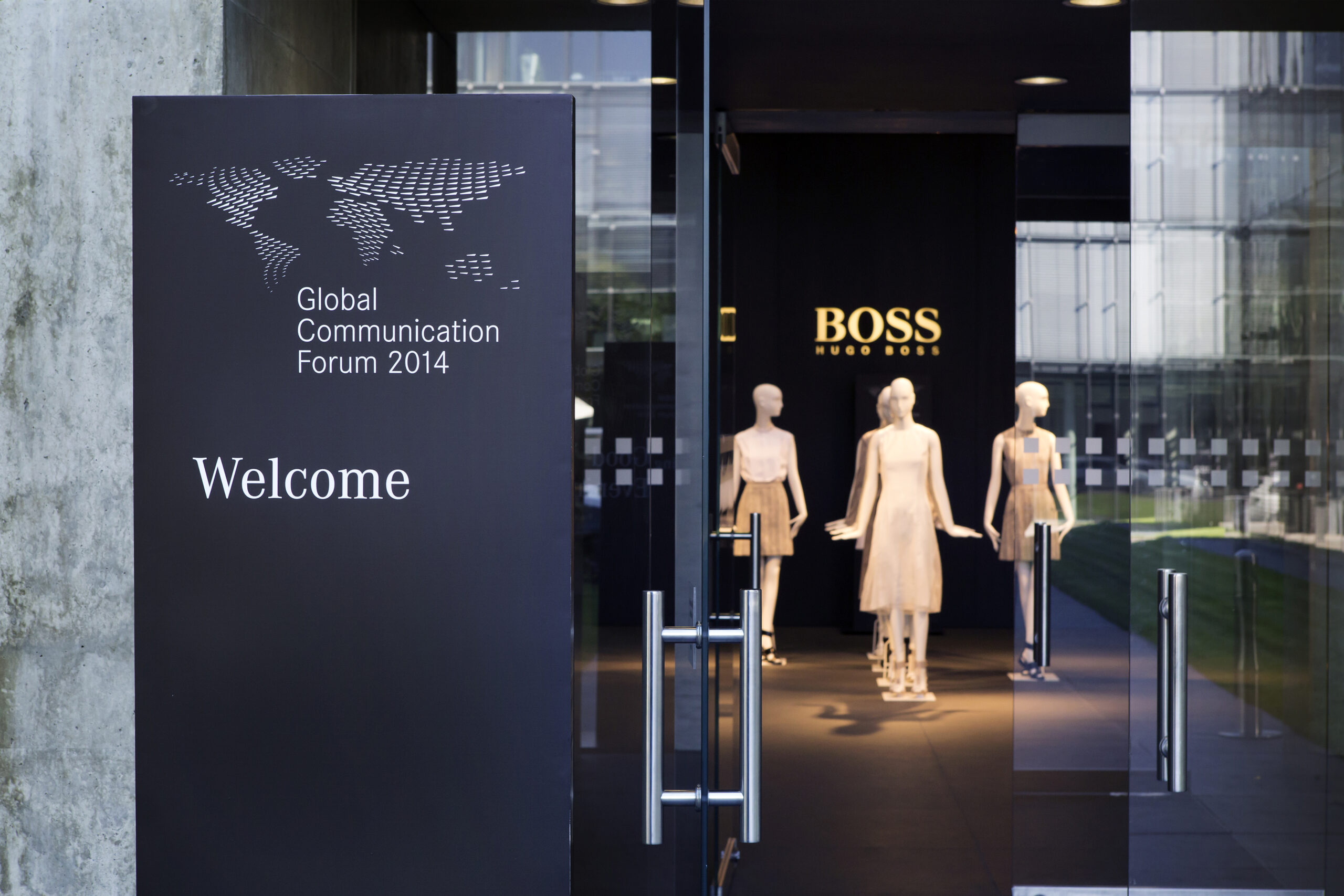 Beschilderung des Daimler Global Communication Forum 2014, Print Design, Event Design, Leitsystem