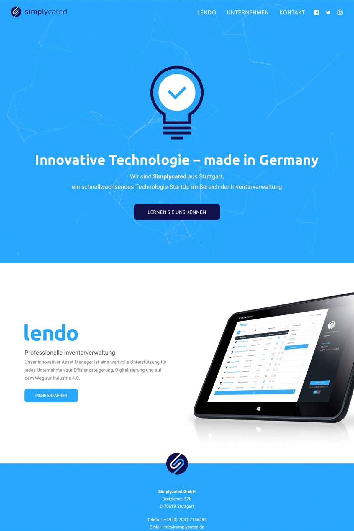simplycated Website, Webdesign, Screendesign, Responsive Webdesign