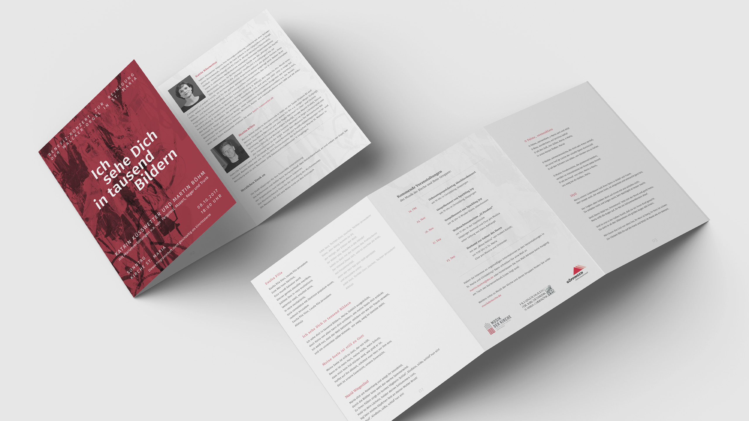 Musik der Kirche Infobroschüre, Corporate Design, Print Design