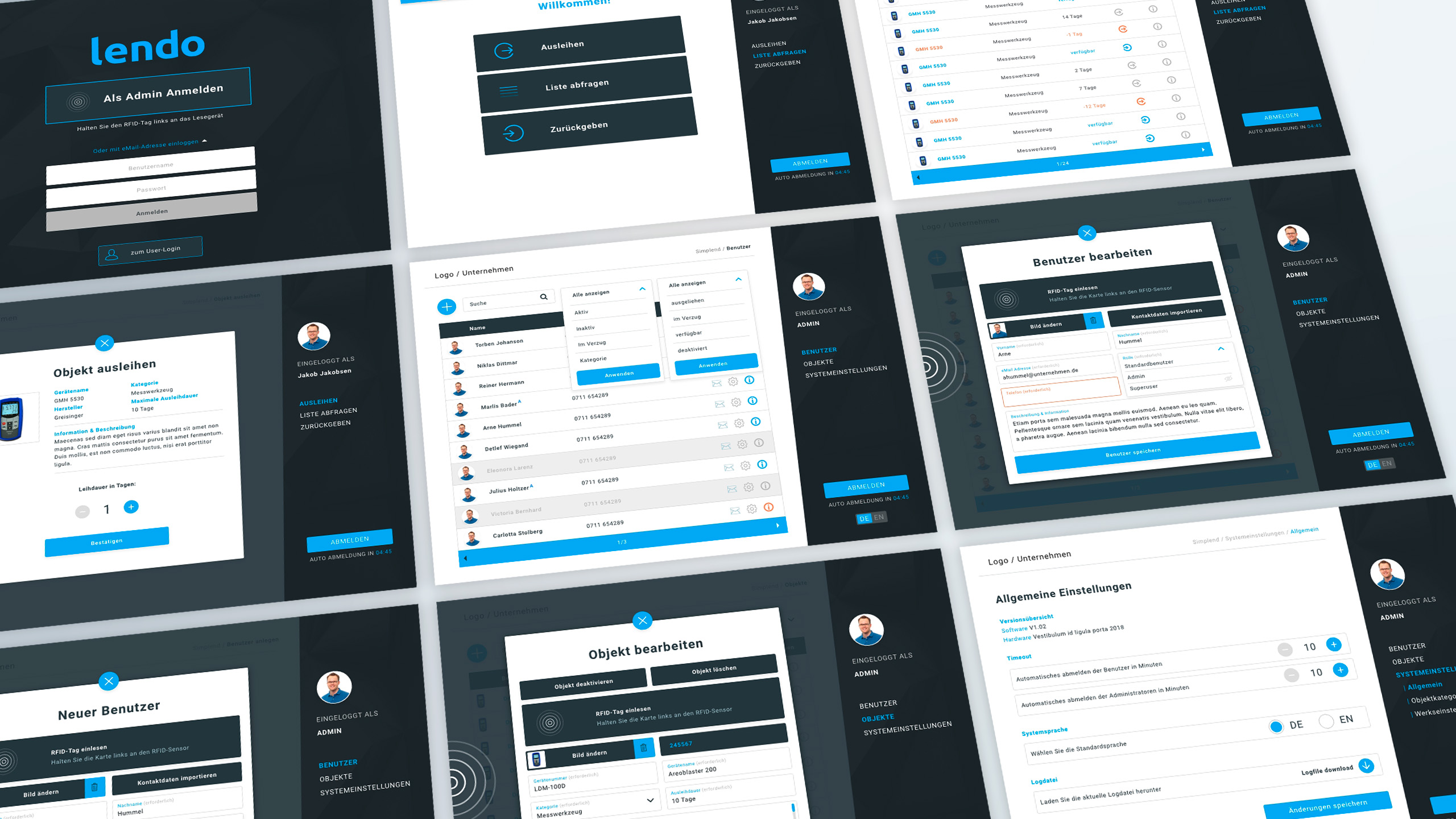 lendo Screens, UX Design, UI Design, User experience design, Screendesign, Software design, product design