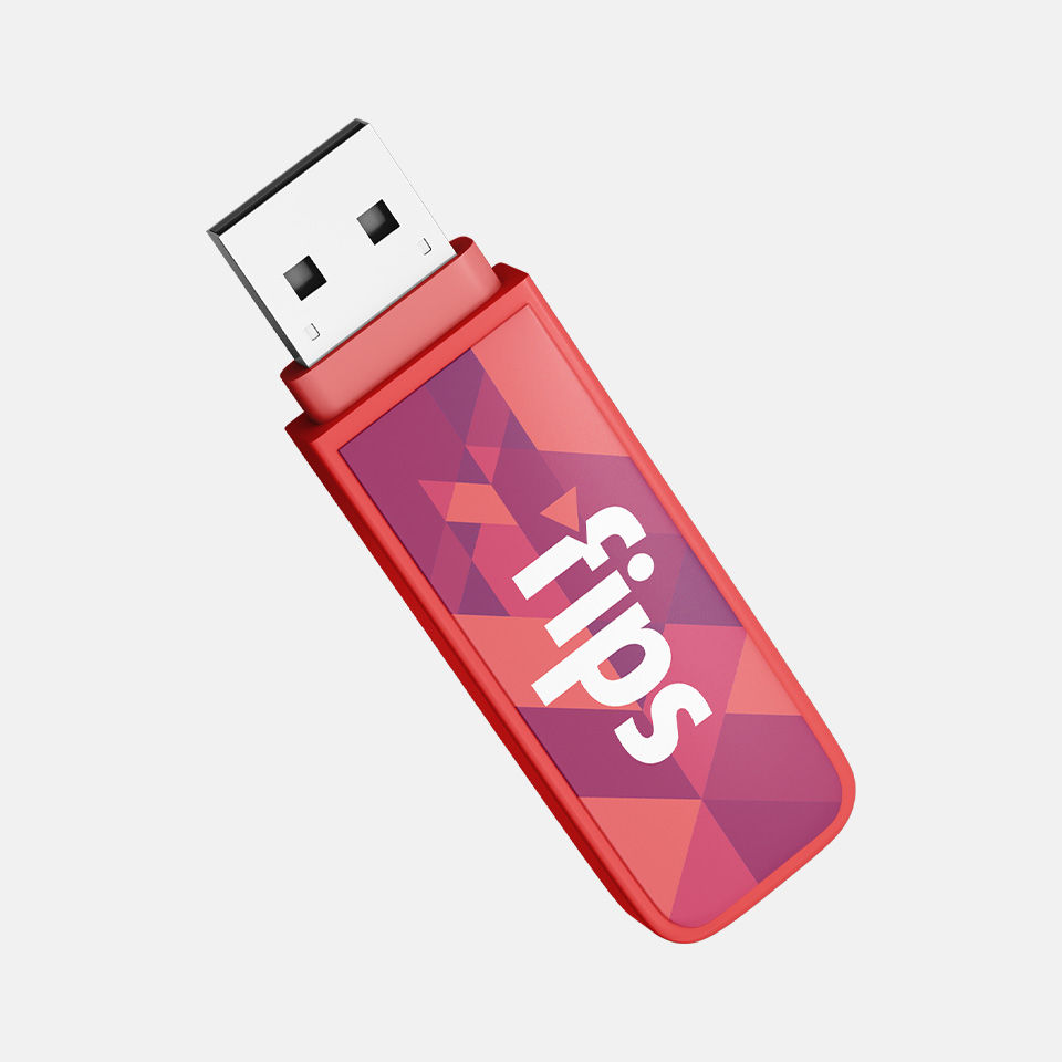 USB Stick mit neuem radio fips Logo, Branding, Logo Design, Identity, Corporate Design