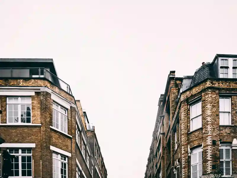 Industrial Buildings under a White Sky.