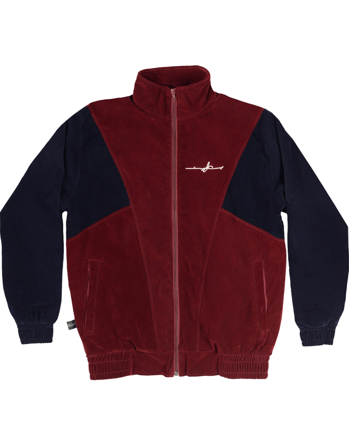 Velour Tracksuit Jacket Burgundy Middle Beast