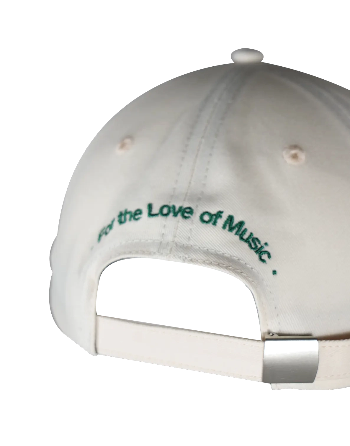 6 Panel Cap "For the Love of Music" White - Image 4