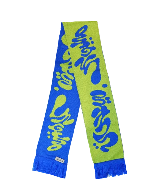 Bubble Scarf - Neon-Green/Blue