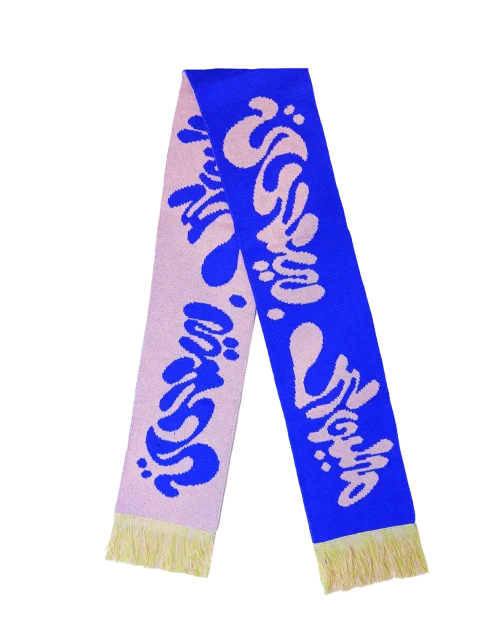 Bubble Scarf - Blue/Pink