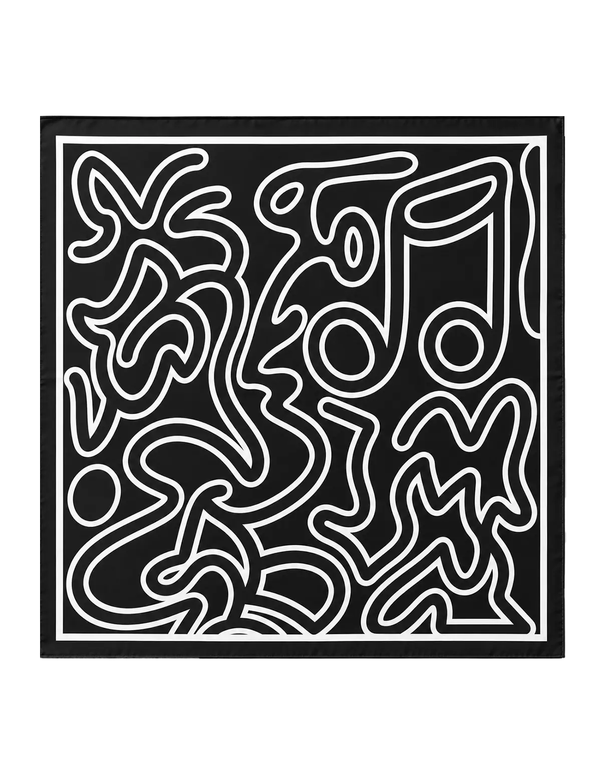 Music Scarf - Black/White