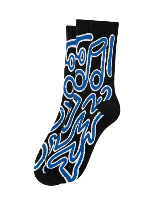 Music Socks – Black/Blue