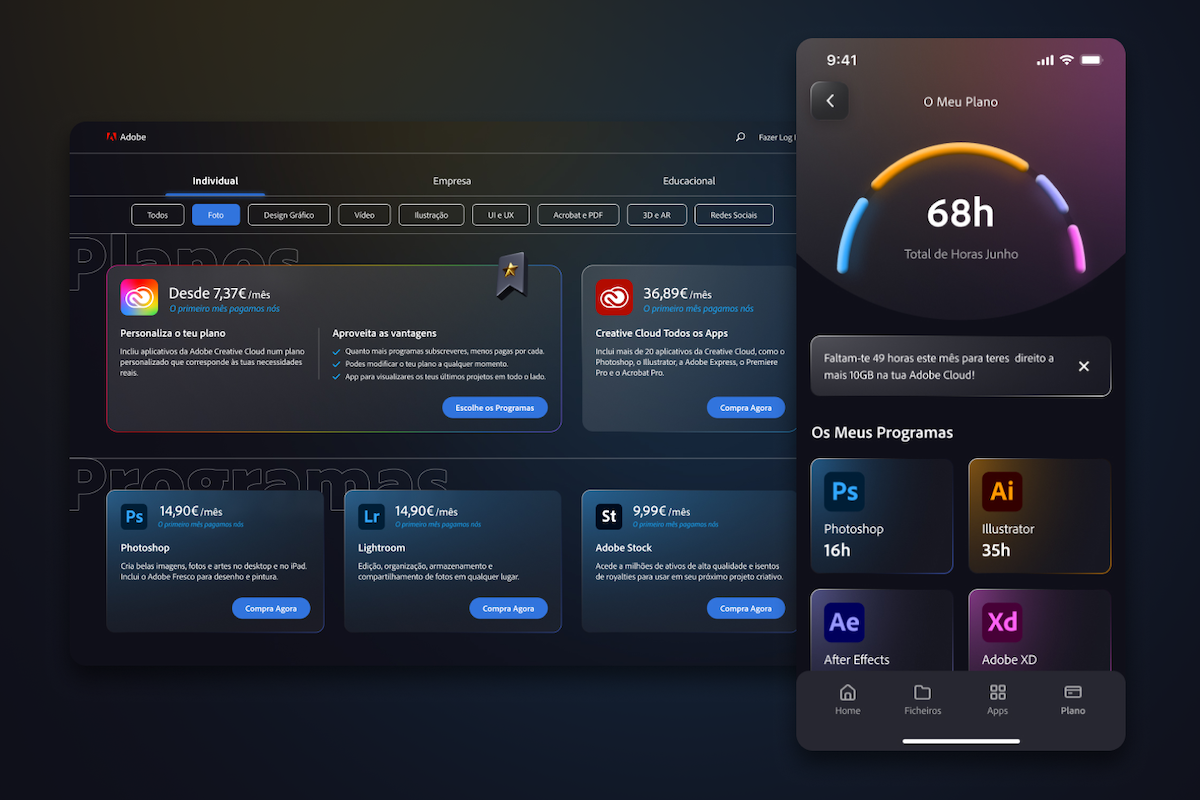 Adobe Subscription Redesign
