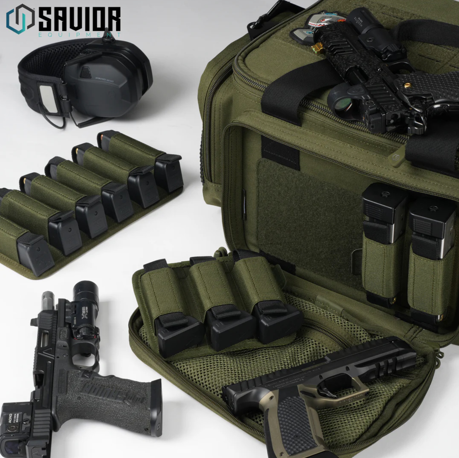 Savior Equipment DOUBLE PISTOL PISTOL MAG HOLDER W/ HOOK BACKING Grey - 2/3/6 SLOT - Afbeelding 12