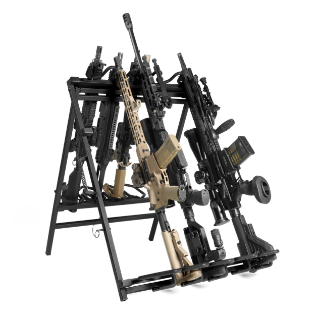 Savior Equipment SHORTY RIFLE RACK - 9 SLOTS Black